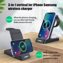 Load image into Gallery viewer, 30W 3 in 1 Wireless Charger Stand Fast Charging Dock Station For iPhone 11 12 13 14 Samsung S22 S21 Galaxy Apple Watch 8 7 6