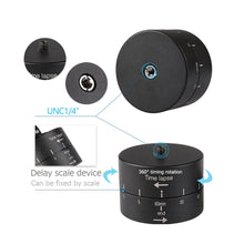 Load image into Gallery viewer, Panoramic Time Lapse Tripod Head Adapter Camera Mount 360 Timelapse Rotator Head