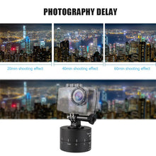 Load image into Gallery viewer, Panoramic Time Lapse Tripod Head Adapter Camera Mount 360 Timelapse Rotator Head