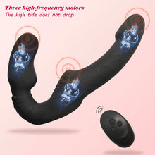 Load image into Gallery viewer, Strapless Strap on Dildo Vibrators for Women Double Head Vibrating Penis Dildo for Lesbian Erotic Adult Sex Toys for Couples 18+