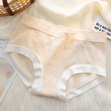Load image into Gallery viewer, Midwaist Seamless Women Pure Cotton Crotch Antibacterial Underwear Cute Girl Wood Ear Side Belly Briefs