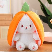Load image into Gallery viewer, 1Pc 18/25cm Creative Funny Doll Carrot Rabbit Plush Toy Stuffed Soft Bunny Hiding in Strawberry Bag Toys for Kids Birthday Gift