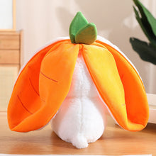 Load image into Gallery viewer, 1Pc 18/25cm Creative Funny Doll Carrot Rabbit Plush Toy Stuffed Soft Bunny Hiding in Strawberry Bag Toys for Kids Birthday Gift