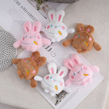 Load image into Gallery viewer, 1Pc Simulation Rabbit Pendant Radish Girl Schoolbag Keychain Plush Toy Claw Machine Ornaments Gift Anime Keychain Doll Children Gifts
