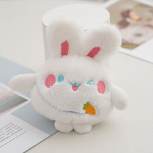 Load image into Gallery viewer, 1Pc Simulation Rabbit Pendant Radish Girl Schoolbag Keychain Plush Toy Claw Machine Ornaments Gift Anime Keychain Doll Children Gifts