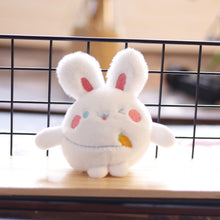 Load image into Gallery viewer, 1Pc Simulation Rabbit Pendant Radish Girl Schoolbag Keychain Plush Toy Claw Machine Ornaments Gift Anime Keychain Doll Children Gifts