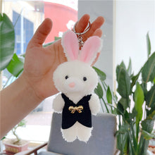 Load image into Gallery viewer, 1Pc Simulation Rabbit Pendant Girl Schoolbag Keychain Plush Toy Claw Machine Ornaments Gift Anime Keychain Doll Children Gifts