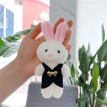 Load image into Gallery viewer, 1Pc Simulation Rabbit Pendant Girl Schoolbag Keychain Plush Toy Claw Machine Ornaments Gift Anime Keychain Doll Children Gifts