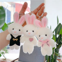 Load image into Gallery viewer, 1Pc Simulation Rabbit Pendant Girl Schoolbag Keychain Plush Toy Claw Machine Ornaments Gift Anime Keychain Doll Children Gifts