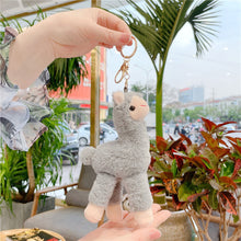 Load image into Gallery viewer, 1Pc 18CM Cute Alpaca Keychain Plush Goat Pendant Mini Sheep Doll Stuffed Toy Animals Keyring for Girls Boys Festival Gifts