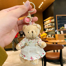 Load image into Gallery viewer, 1Pc Bear Keychain Plush Bear Pendant Mini Bear Doll Stuffed Toy Animals Keyring for Girls Boys Festival Anniversary Gifts