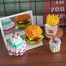 Load image into Gallery viewer, Hamburger Chips Dounuts Food Building Blocks Ideas Simulation Model Bricks Home Decoration DIY Toys for Kids Girlfriend Chrishtmas New Year Gifts