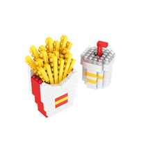 Load image into Gallery viewer, Hamburger Chips Dounuts Food Building Blocks Ideas Simulation Model Bricks Home Decoration DIY Toys for Kids Girlfriend Chrishtmas New Year Gifts