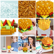 Load image into Gallery viewer, Hamburger Chips Dounuts Food Building Blocks Ideas Simulation Model Bricks Home Decoration DIY Toys for Kids Girlfriend Chrishtmas New Year Gifts