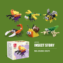 Load image into Gallery viewer, Mini Insects Building Blocks Classical Ladybug Snail Dragonfly Butterfly Beetle Bricks Animal Toys Educational For Kids Children's Gifts
