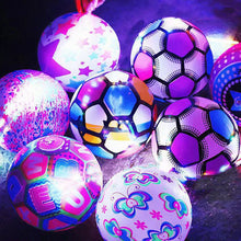 Load image into Gallery viewer, 22cm Inflatable Soft Ball Children Game Bouncing Balls With Chain Kids Entertainment Play Portable Rainbow Bouncy Ball Fitness Ball