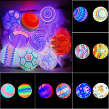Load image into Gallery viewer, 22cm Inflatable Soft Ball Children Game Bouncing Balls With Chain Kids Entertainment Play Portable Rainbow Bouncy Ball Fitness Ball