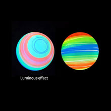Load image into Gallery viewer, 22cm Inflatable Soft Ball Children Game Bouncing Balls With Chain Kids Entertainment Play Portable Rainbow Bouncy Ball Fitness Ball