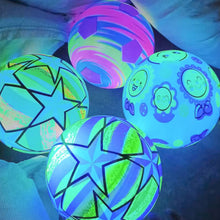 Load image into Gallery viewer, 22cm Inflatable Soft Ball Children Game Bouncing Balls With Chain Kids Entertainment Play Portable Rainbow Bouncy Ball Fitness Ball
