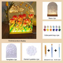 Load image into Gallery viewer, DIY Painting for Acrylic Plate Glass Painting Bedroom Decoration Water Ripple Shape Creative Atmosphere Tulip Night Light Led Lamp