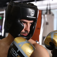 Load image into Gallery viewer, Men Women Kick Boxing Helmet PU Karate Muay Thai Guantes De Boxeo Free Fight MMA Sanda Training Adults Kids Equipment