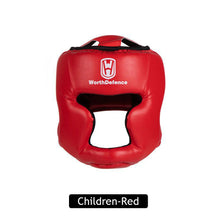 Load image into Gallery viewer, Men Women Kick Boxing Helmet PU Karate Muay Thai Guantes De Boxeo Free Fight MMA Sanda Training Adults Kids Equipment