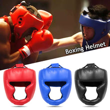 Load image into Gallery viewer, Full-covered Pu Boxing Helmet Kids Adults Muay Thai Training Sparring Boxing Headgear Gym Equipment Taekwondo Head Guard
