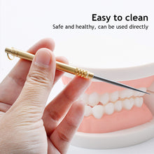 Load image into Gallery viewer, Multifunctional Integrated Design Ear Spoon Toothpick Combination Pure Brass Toothpick Ear Spoon Stronger Than Dental Floss Tool