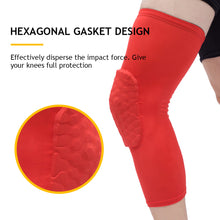 Load image into Gallery viewer, Lengthened Honeycomb Knee Pads Sleeve Elastic Basketball Brace Kneepad Protective Gear Patella Foam Support Volleyball Support