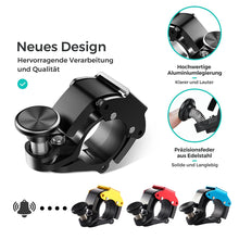 Load image into Gallery viewer, Bicycle Bell Ring MTB Cycling Horn Stainless Concealed Bike Handlebar Bell Crisp Sound Horn for Bicycle Safety Cycling 22-24mm Handlebar Bike Accessories