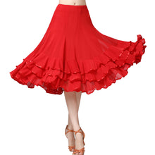 Load image into Gallery viewer, Lady Ballroom Dance Skirts Female Waltz Modern Dancing Skirts Tango Performance Costume National Standard Dance Skirts