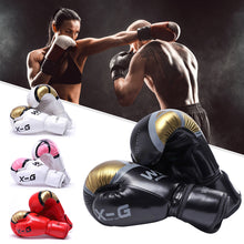 Load image into Gallery viewer, 1Pair PU Kick Boxing Gloves for Men Women Karate Muay Thai Guantes De Boxeo Free Fight MMA Sanda Training Adults Kids Equipment