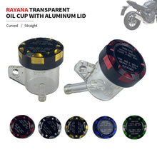 Load image into Gallery viewer, Motorcycle Brake Master Cylinder Brake Fluid Reservoir Transparent Motorcycle Brake Oil Tank Motorcycle Upper Pump Oil Cup with CNC Cap