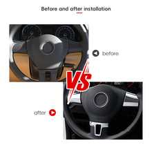 Load image into Gallery viewer, 1pc/2pcs/3pcs Car Steering Wheel Decoration Cover Trim Sticker Fit for Volkswagen VW GOLF POLO JETTA MK5 MK6 Bora Accessories Chrome
