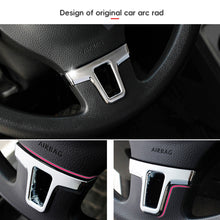 Load image into Gallery viewer, 1pc/2pcs/3pcs Car Steering Wheel Decoration Cover Trim Sticker Fit for Volkswagen VW GOLF POLO JETTA MK5 MK6 Bora Accessories Chrome
