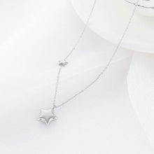 Load image into Gallery viewer, Fashion Pentagram Stainless Steel Collar Necklace Female Star Net Red Personalized Simple Versatile Pendant Necklace