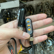 Load image into Gallery viewer, 2Pcs 3LED Mini 12V Motorcycle Turn Signal Light Lamp Indicators Blinker Amber Motorbike