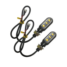 Load image into Gallery viewer, 2Pcs 3LED Mini 12V Motorcycle Turn Signal Light Lamp Indicators Blinker Amber Motorbike