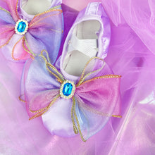 Load image into Gallery viewer, Colorful Bow Dance Shoes Princess Style Dream Soft Soled Ballet Shoes Free Lace-Up Children's Body Exercise Cat Claw Shoes