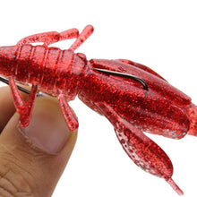 Load image into Gallery viewer, 10CM/10G Two-Color Hairy Beard Pvc Soft Shrimp Lure Bait Cooperation With Crank Hook Bionic Soft Worm Fishing Accessories
