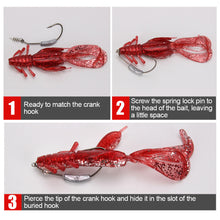 Load image into Gallery viewer, 10CM/10G Two-Color Hairy Beard Pvc Soft Shrimp Lure Bait Cooperation With Crank Hook Bionic Soft Worm Fishing Accessories