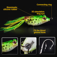 Load image into Gallery viewer, 5G/8G/13G Simulation Spotted Thunder Frog Double Barb Lure Bait Black Gold Just Blood Trough Hook With Barb Snakehead Fishing Accessories