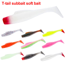 Load image into Gallery viewer, 6PCS 5G/8CM T Tail Lure Soft Bait Long Cast Soft Worm TPR Fishing Bait Mandarin Fish Perch Suitable Fishing Equipment