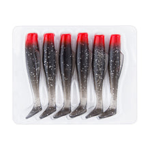 Load image into Gallery viewer, 6PCS 5G/8CM T Tail Lure Soft Bait Long Cast Soft Worm TPR Fishing Bait Mandarin Fish Perch Suitable Fishing Equipment