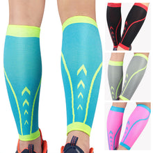 Load image into Gallery viewer, 1PC Men Women Sports Leg Protectors Professional Running Marathon Basketball Football Protectors Breathable Knitted Compression Elastic Socks With Non-Slip Strip