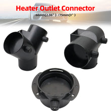 Load image into Gallery viewer, 60mm/75mm Y/T Car Heater Air Vent Ducting Piece Exhaust Connector Dual Closable Open Regulatin for Diesel Parking Heater