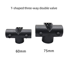 Load image into Gallery viewer, 60mm/75mm Y/T Car Heater Air Vent Ducting Piece Exhaust Connector Dual Closable Open Regulatin for Diesel Parking Heater