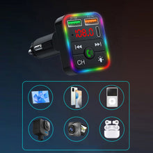 Load image into Gallery viewer, P2 Car Kit MP3 Player Handsfree Audio Receiver Car Charger Adapter Car Hands-free Bluetooth-compaitable LED FM Transmitter