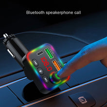 Load image into Gallery viewer, P4 Led Display Car Handsfree Audio Receiver Voltage Detection Car Kit Mp3 Modulator Player Stereo Bluetooth 64g 87.5mhz108.0mhz