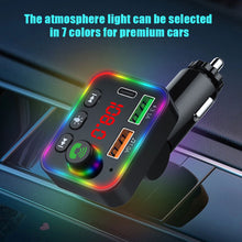 Load image into Gallery viewer, P4 Led Display Car Handsfree Audio Receiver Voltage Detection Car Kit Mp3 Modulator Player Stereo Bluetooth 64g 87.5mhz108.0mhz
